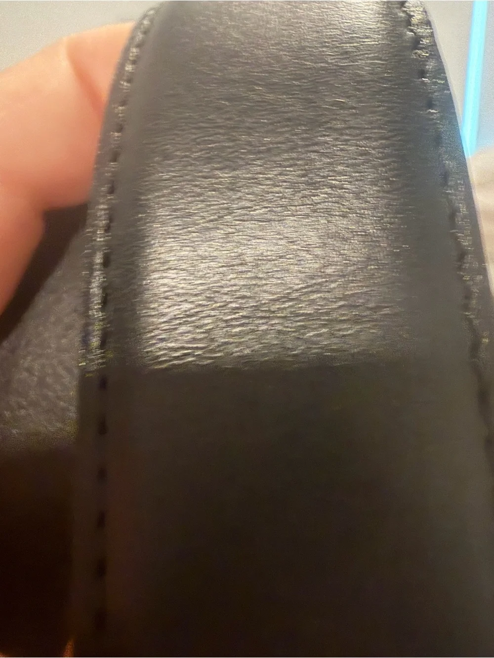 J. Crew Black Leather Belt with Silver Buckle